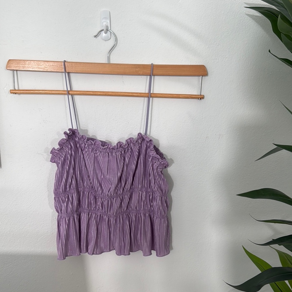 Lavender Ruffled Women's Top